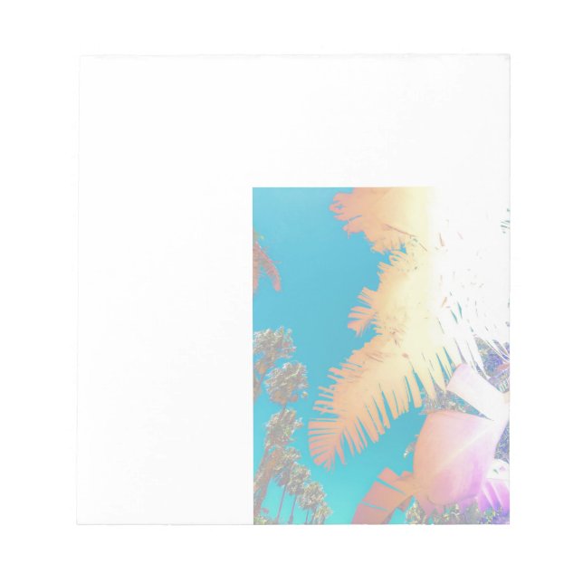Positive Vibes Tropical Palm Trees Notepad (Front)