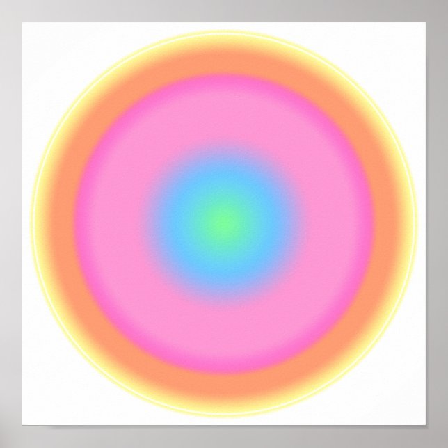 Positive Vibrations - Colorful Gradient Poster (Front)