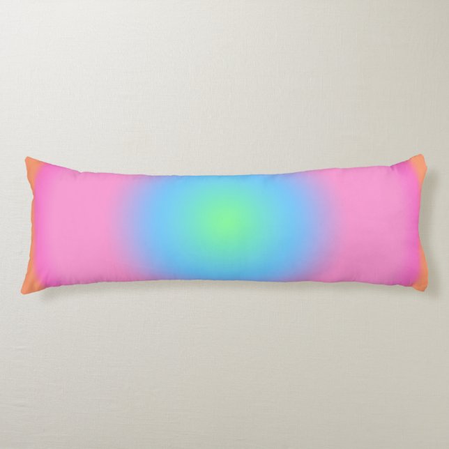 Positive Vibrations - Colorful Radial Gradient   Body Pillow (Front)