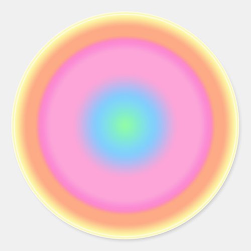 Positive Vibrations _ Colorful Radial Gradient  Classic Round Sticker