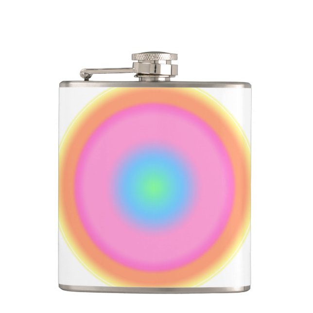 Positive Vibrations - Colorful Radial Gradient   Flask (Front)