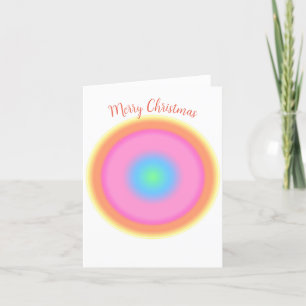 Positive Vibrations - Colorful Radial Gradient Ho Holiday Card