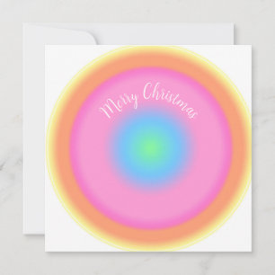 Positive Vibrations - Colorful Radial Gradient Holiday Card