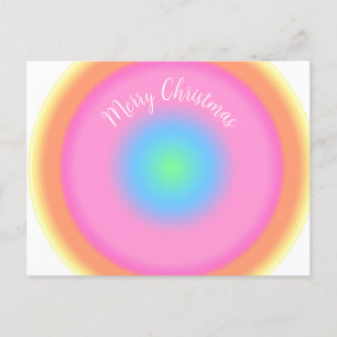 Positive Vibrations - Colorful Radial Gradient Holiday Postcard