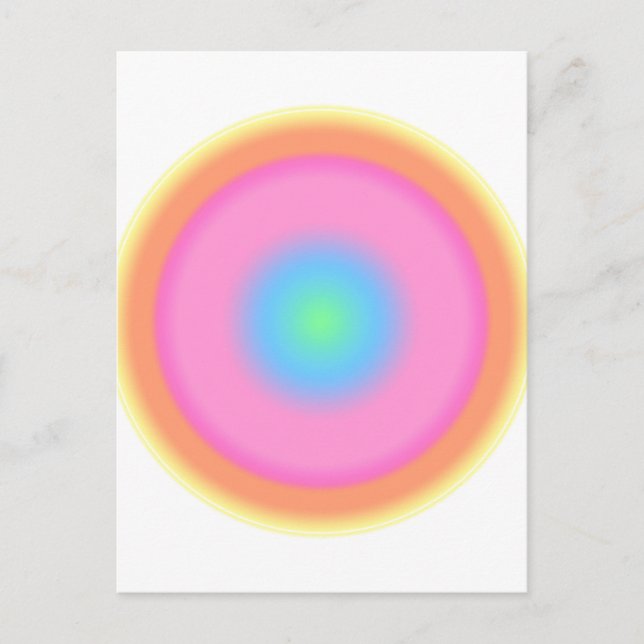 Positive Vibrations - Colorful Radial Gradient Postcard (Front)