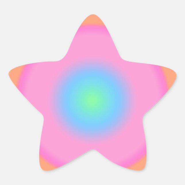 Positive Vibrations - Colorful Radial Gradient   Star Sticker (Front)