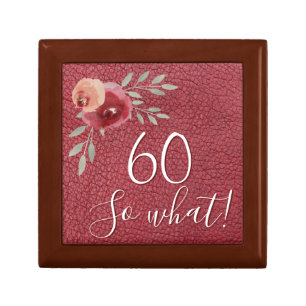 Positive Watercolor Roses Floral 60th Birthday Gift Box