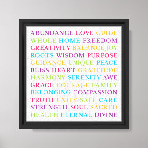 Positive Word Play Canvas Print