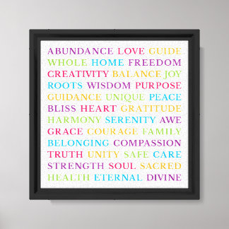 Positive Word Play Canvas Print