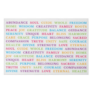 Positive Word Play Faux Canvas Print