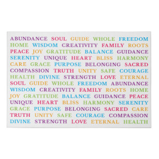 Positive Word Play Faux Canvas Print
