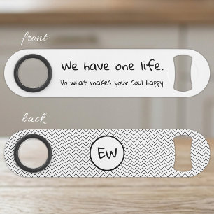 Positive words add initials white bar key