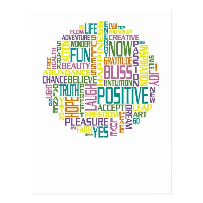 Positive Words Postcard