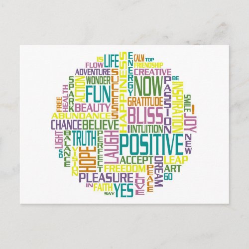 Positive Words Postcard