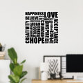 Positive Words Poster | Zazzle