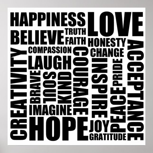 Positive Words Poster (Front)