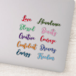 Positive words sticker