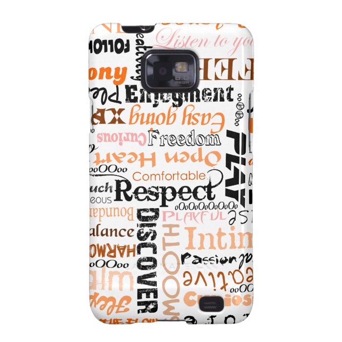 Positive words Typography design Samsung Galaxy S Case