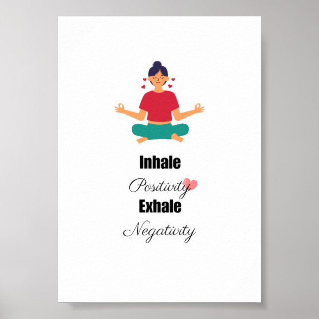 positive yoga quotes Poster wall decor (Front)