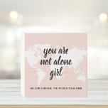 Positive You Are Not Alone Girl Motivation Quote Wooden Box Sign<br><div class="desc">Positive You Are Not Alone Girl Motivation Quote</div>