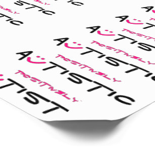 Positively Autistic Pink Smile Autism Pride Temporary Tattoos
