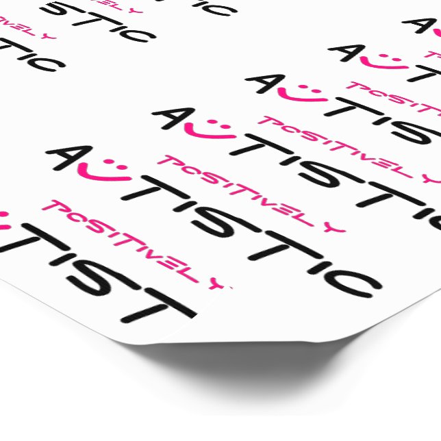 Positively Autistic Pink Smile Autism Pride Temporary Tattoos (Angled)