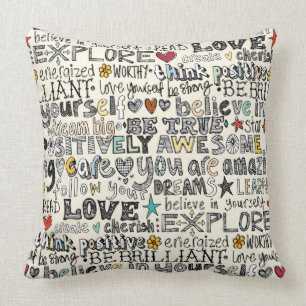 positively awesome throw pillow