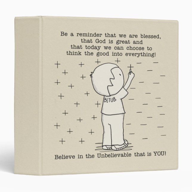 Positively Blessed 3 Ring Binder (Front/Spine)