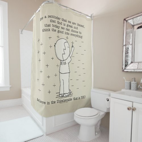 Positively Blessed Shower Curtain