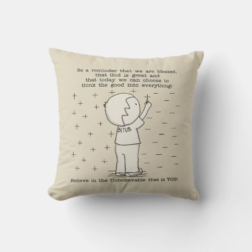 Positively Blessed Throw Pillow
