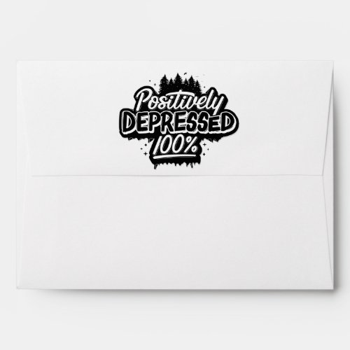 Positively Depressed  Greeting Card Envelope