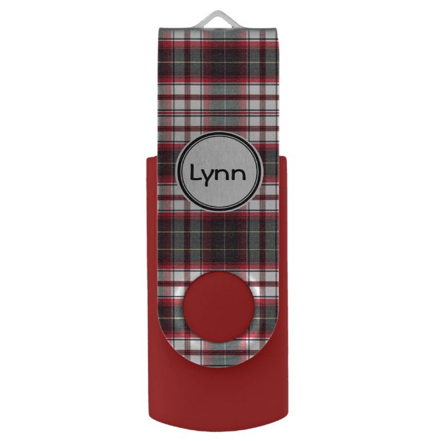 Positively Plaid USB Flash Drives (Front Vertical)