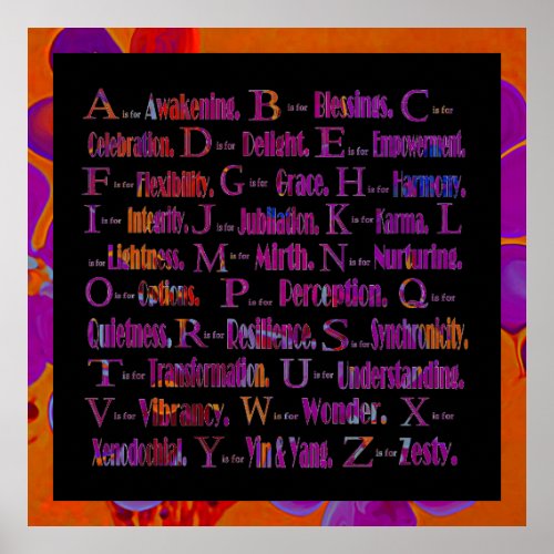 positively positive ABCs Poster