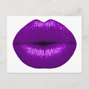 POSITIVELY PURPLE LIPSTICK MAKEUP BEAUTY FASHION P POSTCARD