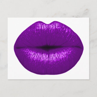 POSITIVELY PURPLE LIPSTICK MAKEUP BEAUTY FASHION P POSTCARD