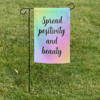 Positivity and Beauty Rainbow Garden Flag