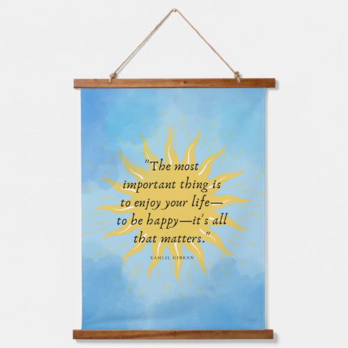 Positivity and Happiness Enjoy Life Wall Art