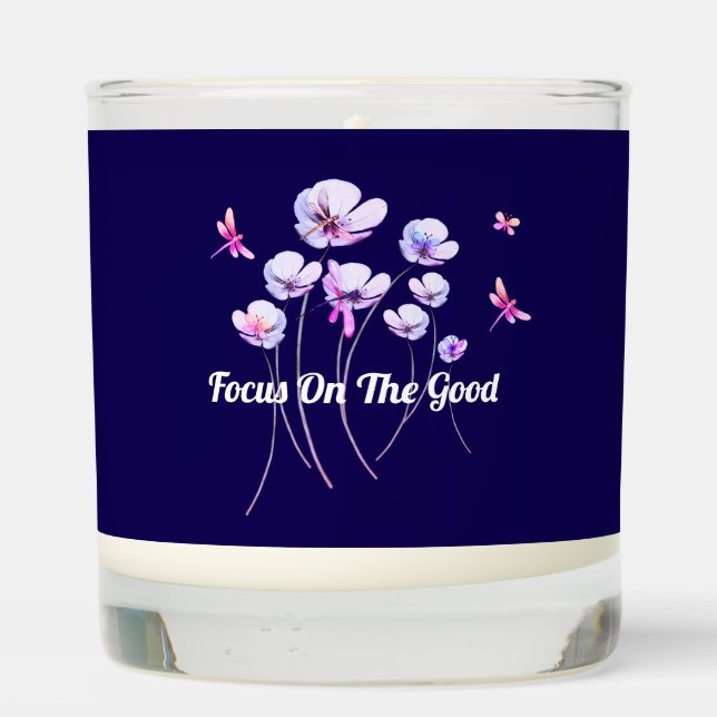 Positivity Blooms Scented Jar Candle (Back)
