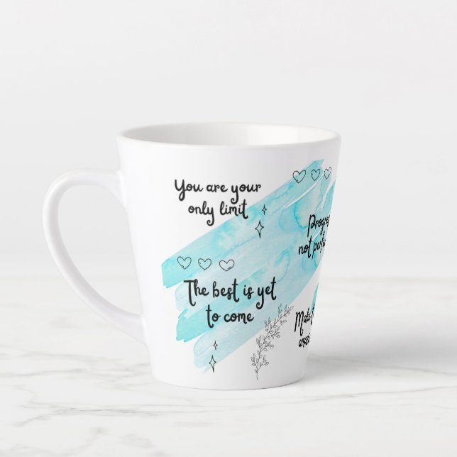 Positivity Boost Blue Latte Mug (Left)