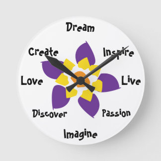 Positivity Dial Round Clock