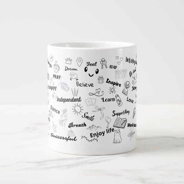 Positivity  giant coffee mug (Front)