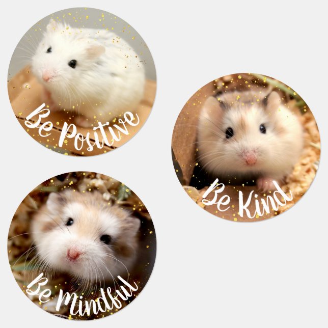 Positivity - Hammyville Cute Hamsters Labels (Group)