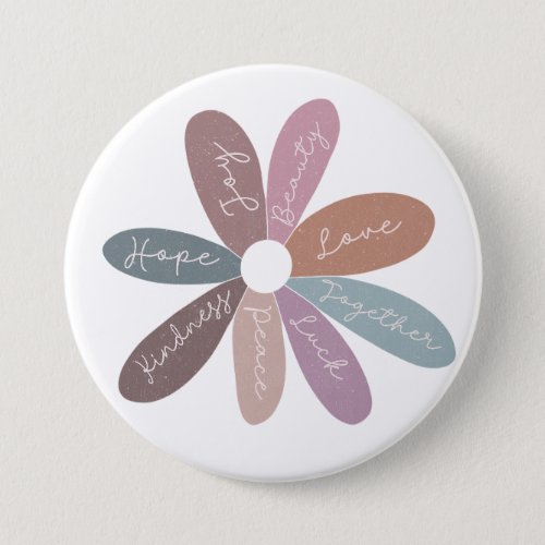 Positivity Happiness Daisy Daily Affirmations Cute Button