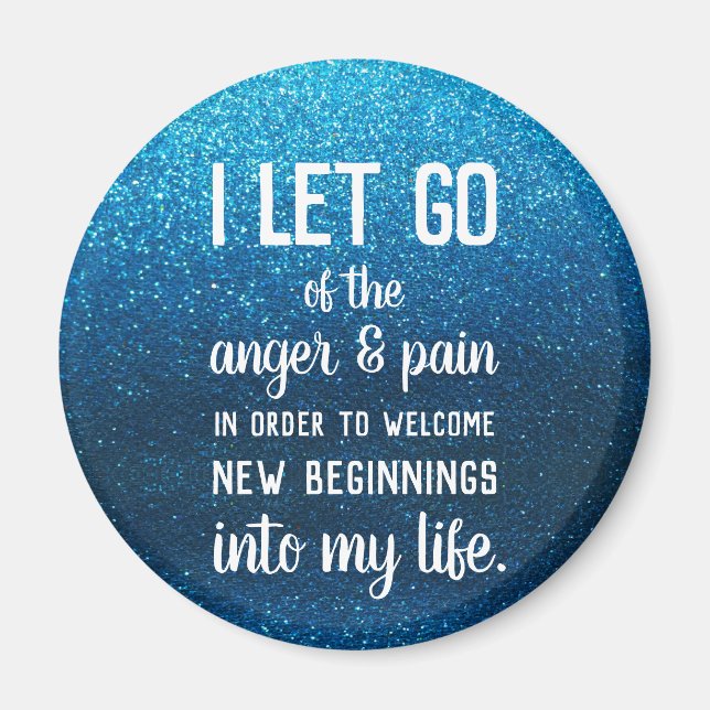 Positivity Inspirational Anger Management Wellness Magnet (Front)