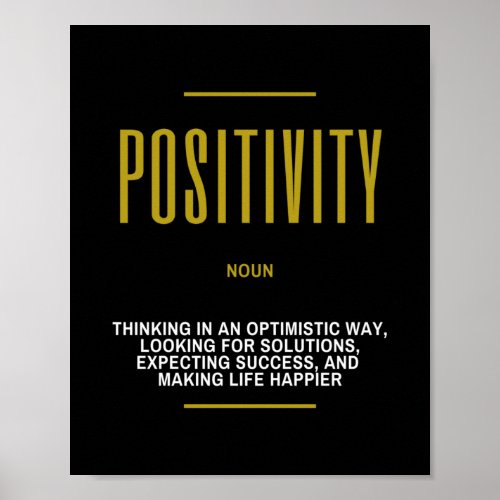 Positivity Inspirational Quote On Success Poster