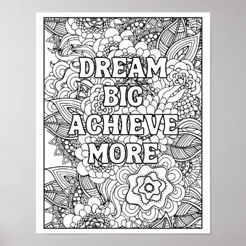 Positivity Joy Therapeutic Coloring Self_Love Poster