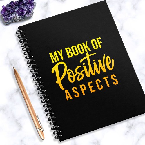 Positivity Minimalist Black Law of Attraction Notebook