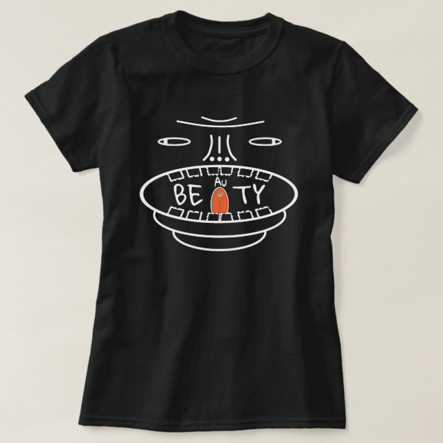 Positivity motto: BEAuTY (Be Gold To Yourself) v3 T-Shirt (Design Front)