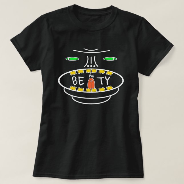 Positivity motto: BEAuTY (Be Gold To Yourself) v3  T-Shirt (Design Front)