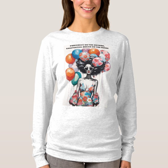 Positivity On The Outside - Funny T-Shirt (Front)